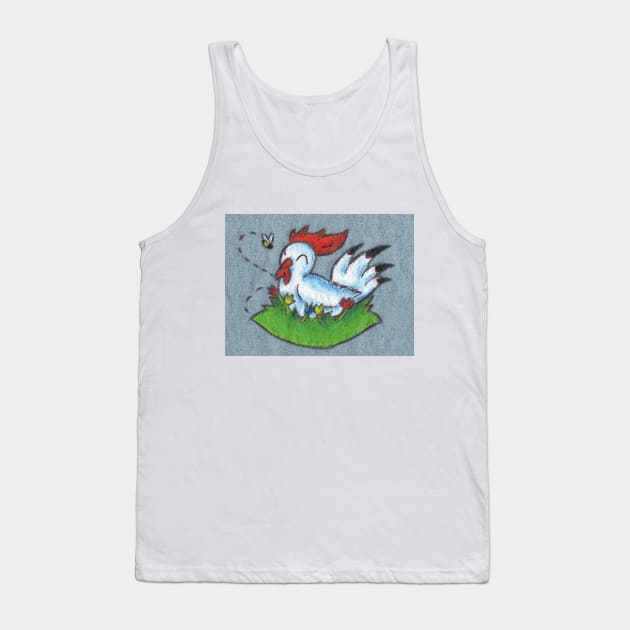 Spring Chicken Tank Top by KristenOKeefeArt